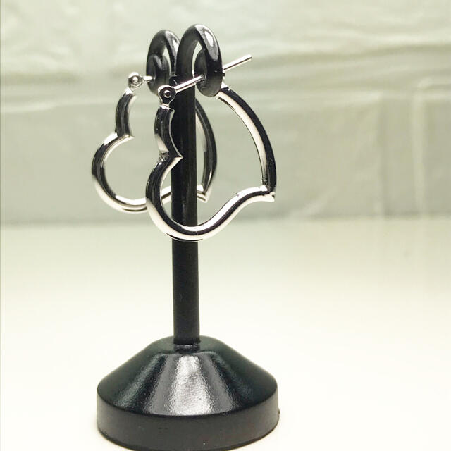 ピアス k14WG ハートフープピアス 1ペア 18金 18k K18 ピアス 14金