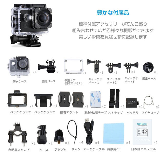 売切商品の為交渉承ります！Patech スポーツカメラ 12MP 1080Pの通販