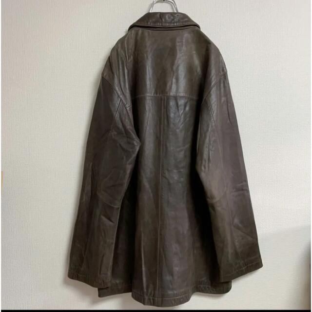 COACH - 90年代 old COACH レザージャケット カーコート ブラウンの