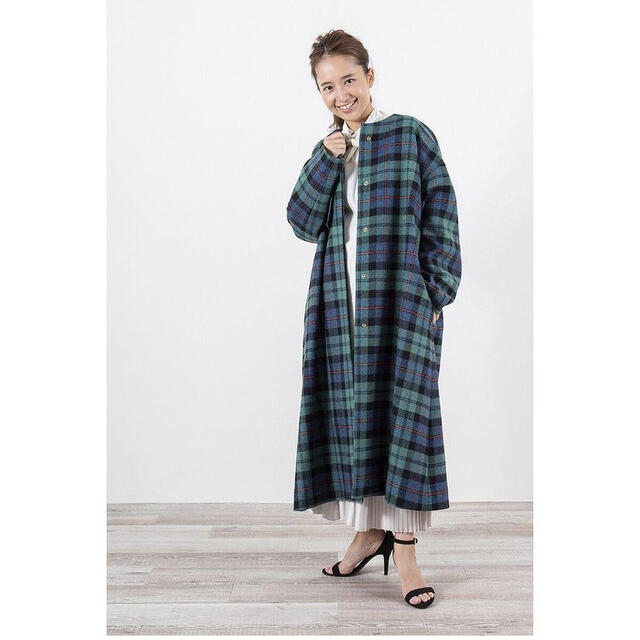 yori チェックコート【サイズ38】の通販 by icecream's shop｜ラクマ