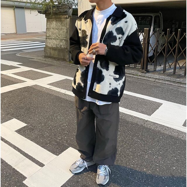 Supreme - Supreme Cow Print Cardigan Black XLの通販 by ぽろ