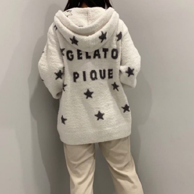gelato pique - ジェラートピケ 星柄パーカーstarスタージャガード