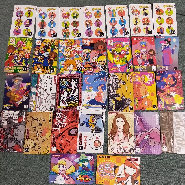 未使用】ポップンミュージック、ドラムマニアの磁気カード30枚の通販