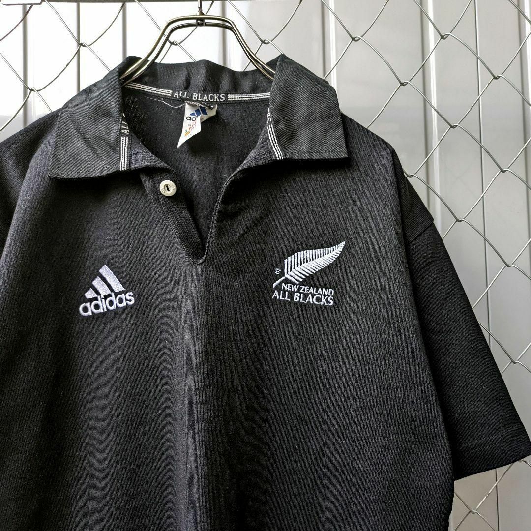 アディダス ラガーシャツ BLACKTHORN 90s 4XO ビッグサイズ アディダス