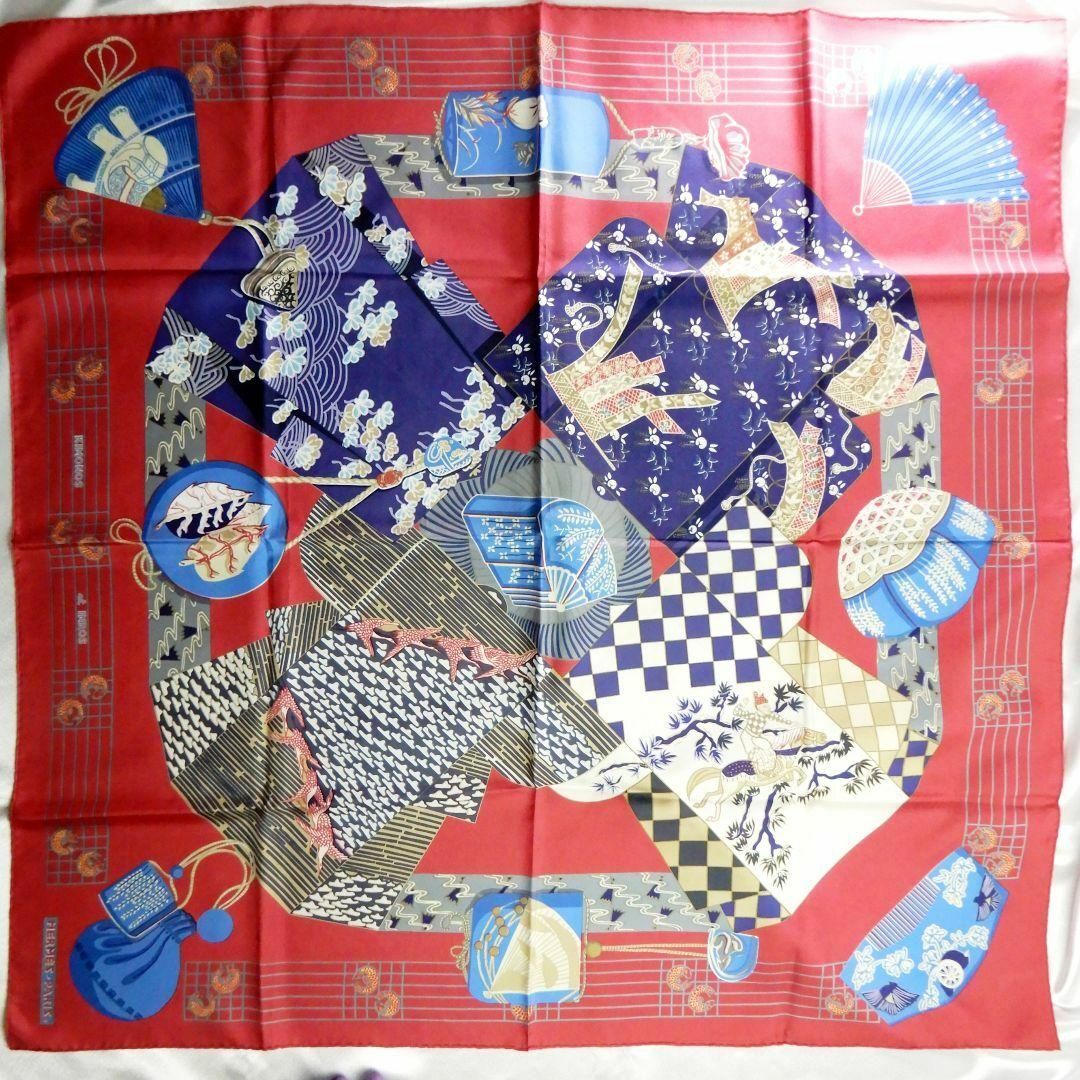 HERMES - レア!HERMES カレ90 KIMONOS et INROS 着物と印籠 和風の通販