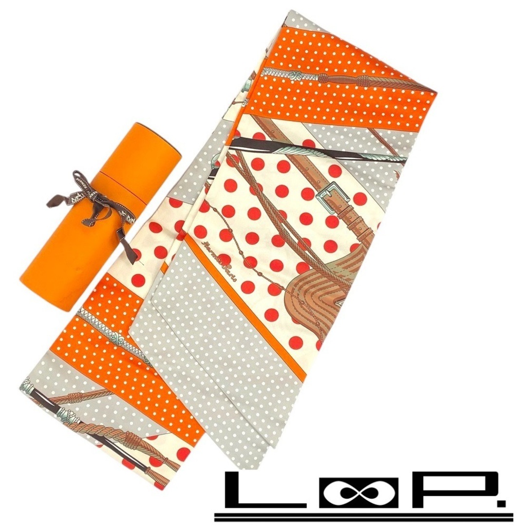 HERMES - □美品□ エルメス マキシ ツイリー スカーフ オレンジ