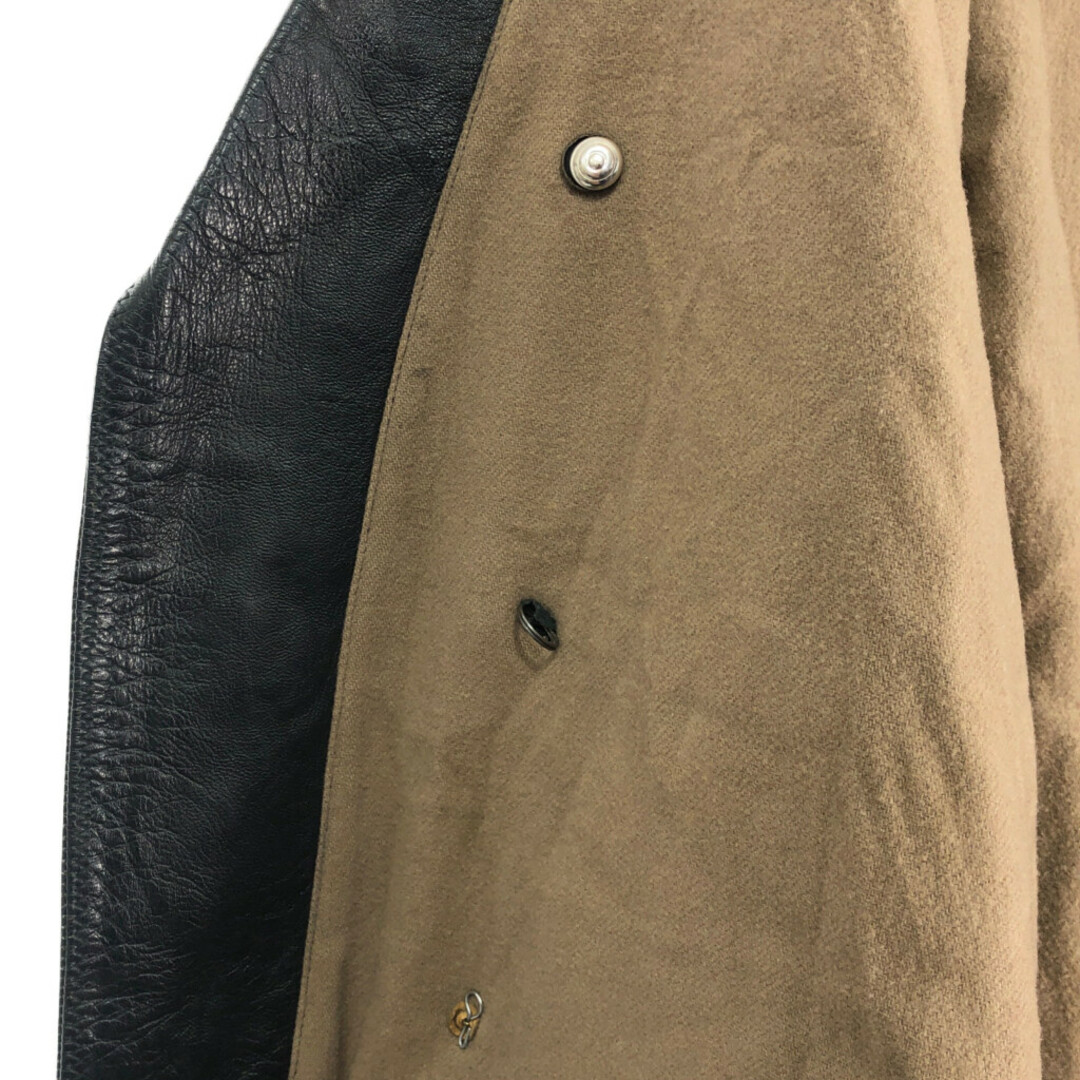 50年代 イタリア軍 ダブルブレスト ポリスレザーコート ヴィンテージ