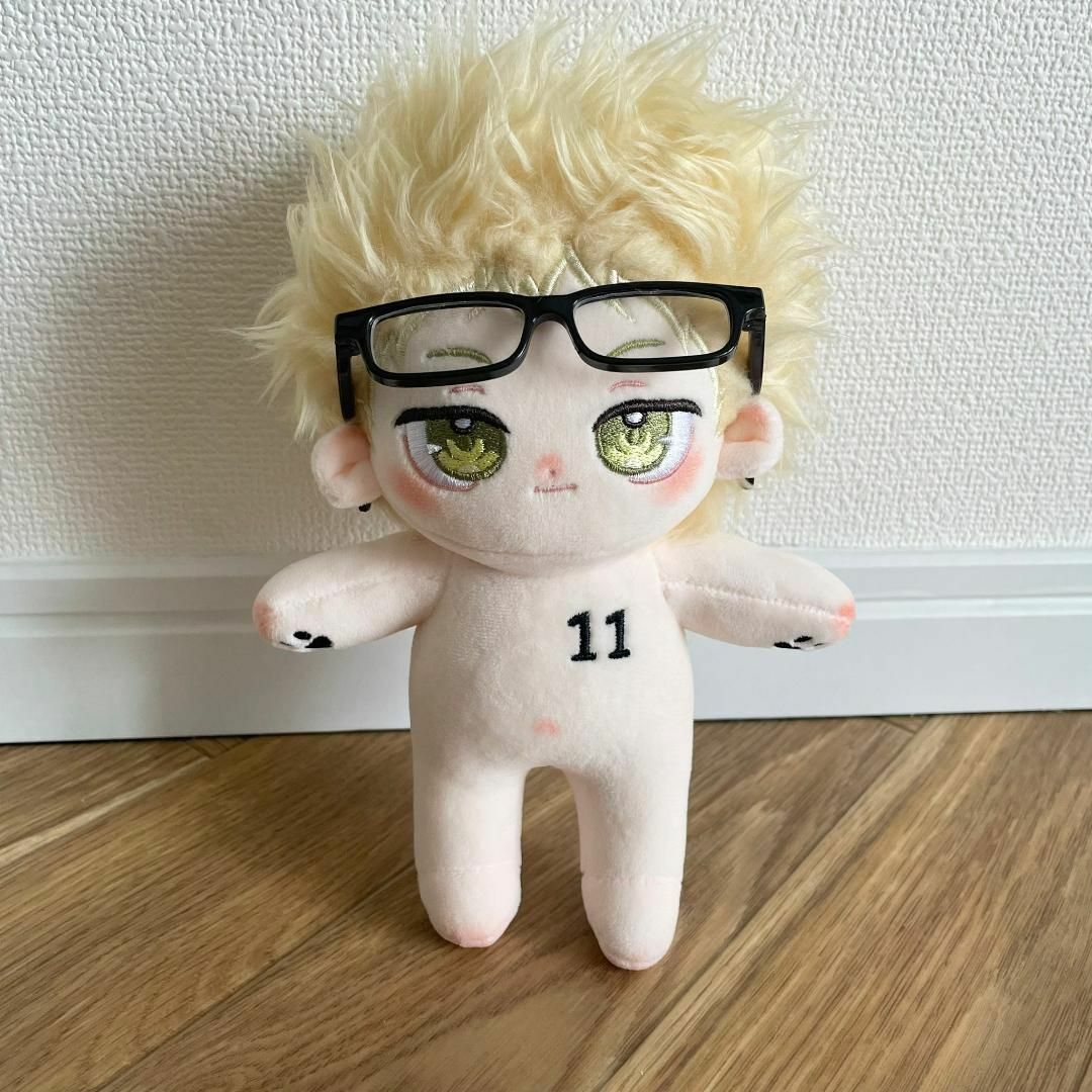 ☆メガネ付き☆ 月島蛍 ハイキュー ツッキー 20cm レア ぬいぐるみ cの