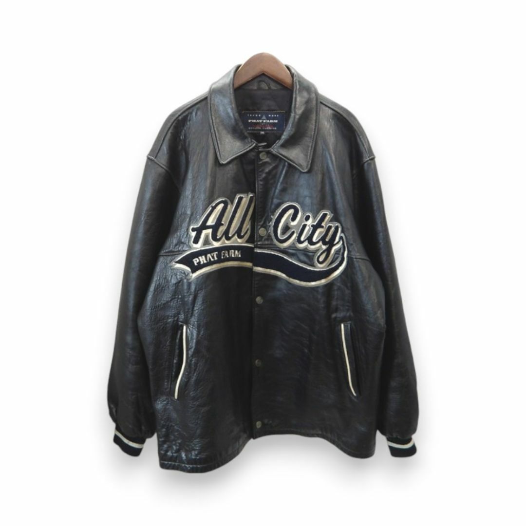 PHATFARM - PHATFARM 90s ALL LEATHER JACKET BLACK 3XLの通販 by