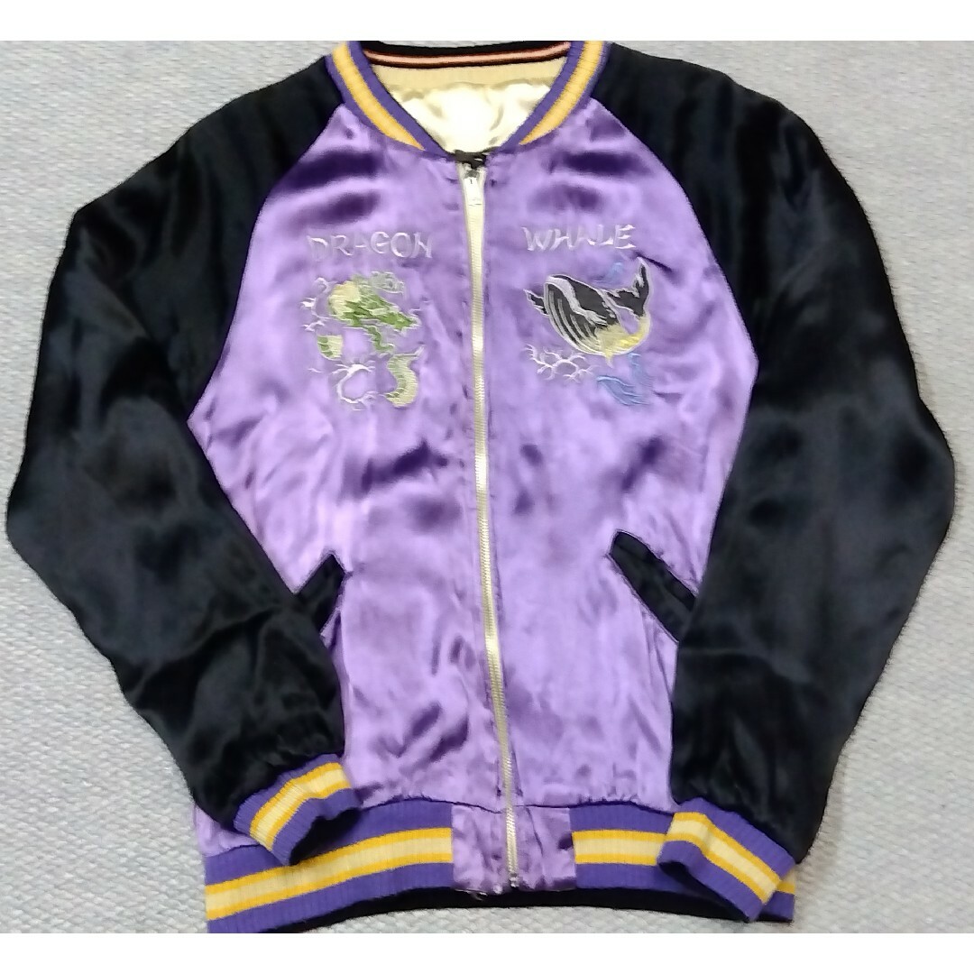 CHIKIRIYA - CHIKIRIYA 龍×鯨 兎×桜柄リバーシブルスカジャン サイズS