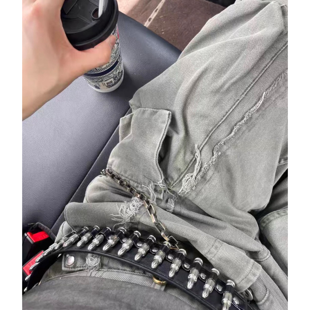 話題沸騰 弾丸ベルトopium y2k ロック ビジュアル ハードコア パンクの