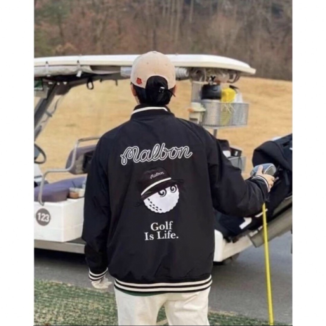 XL マルボンゴルフ MALBON GOLF シャツ スタジャン ジャケットの通販