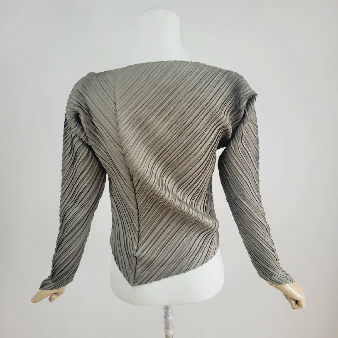 極美品】ISSEY MIYAKE 変形プリーツ トップス バイカラー サイズ2 極美