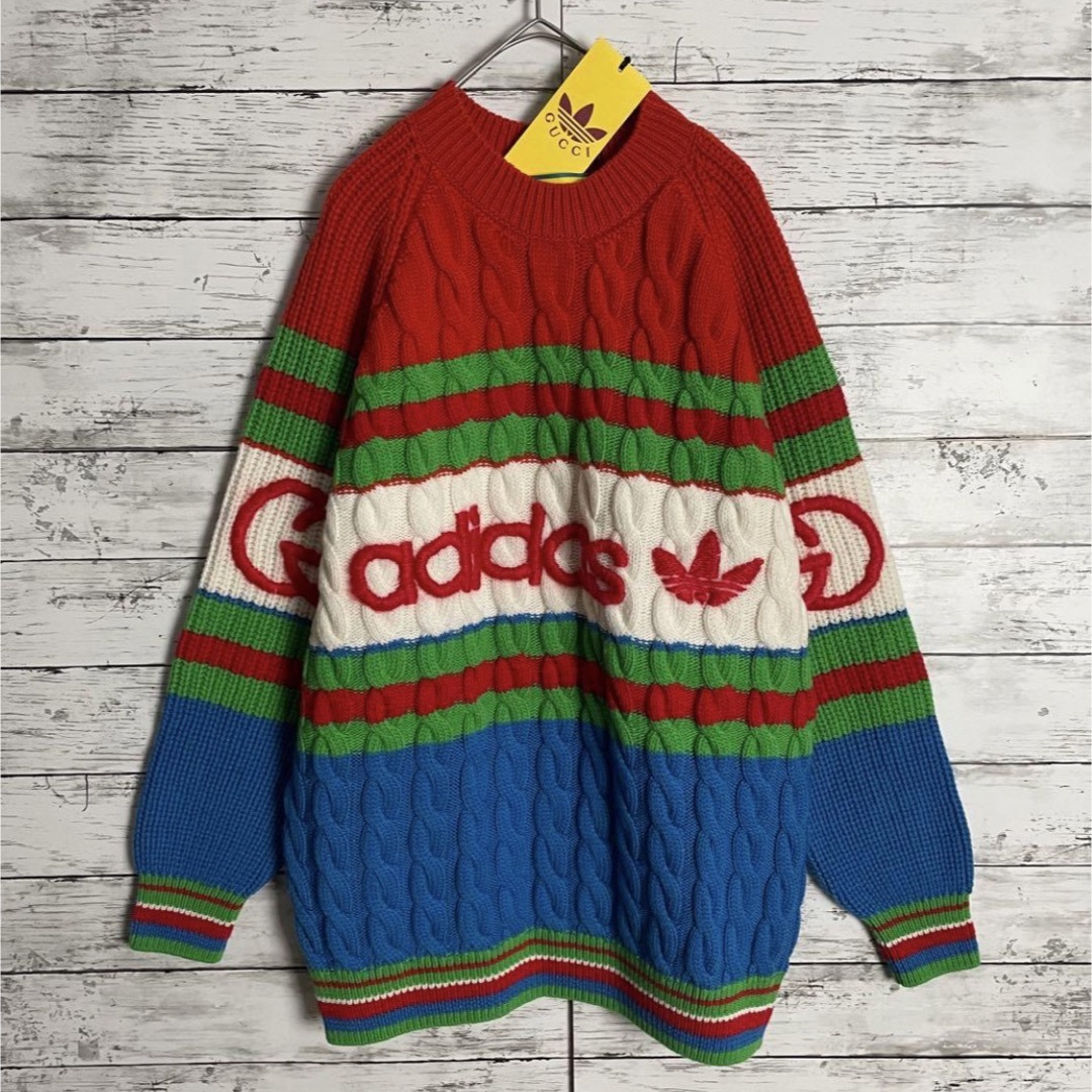 GUCCI - 【 新品 • タグ付き】GUCCI adidas ニット 超絶人気モデル
