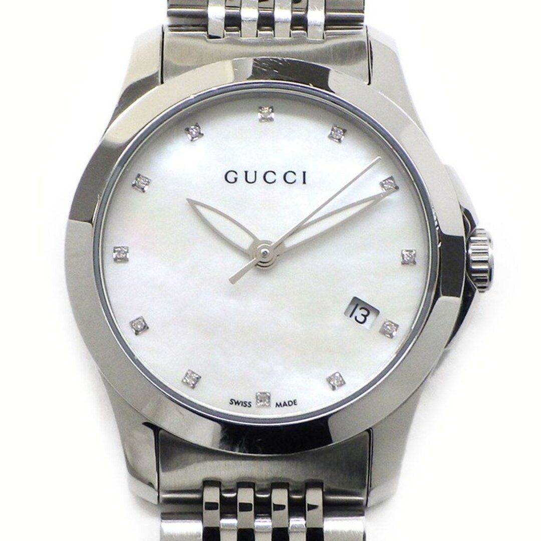 GUCCI - グッチ GUCCI 腕時計 Gタイムレス 126.5 12ポイント ダイヤ