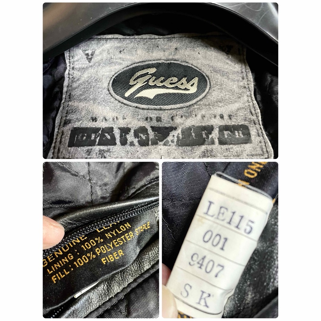 GUESS - 希少 GUESS ゲス 90s 本革 ダブルライダース レザージャケット