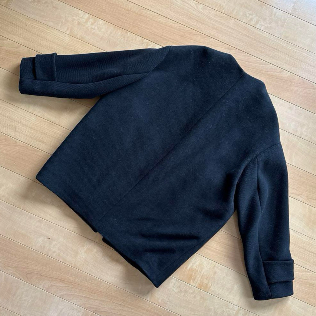 PLST - PLST マンテコノーカラー ハーフコート ブラックの通販 by