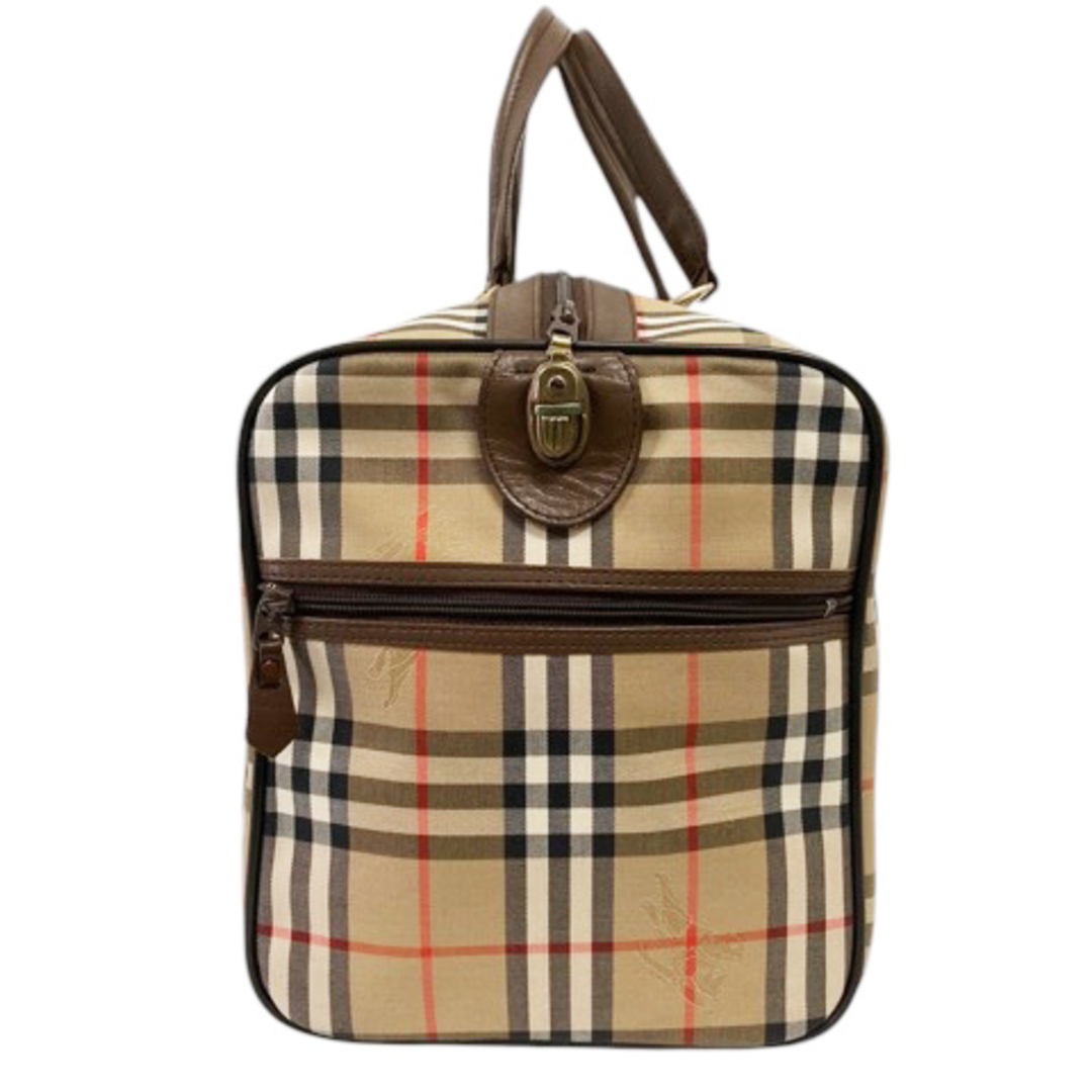 バーバリーズ ボストンバッグ ノバチェック シャドーホース ブラウン