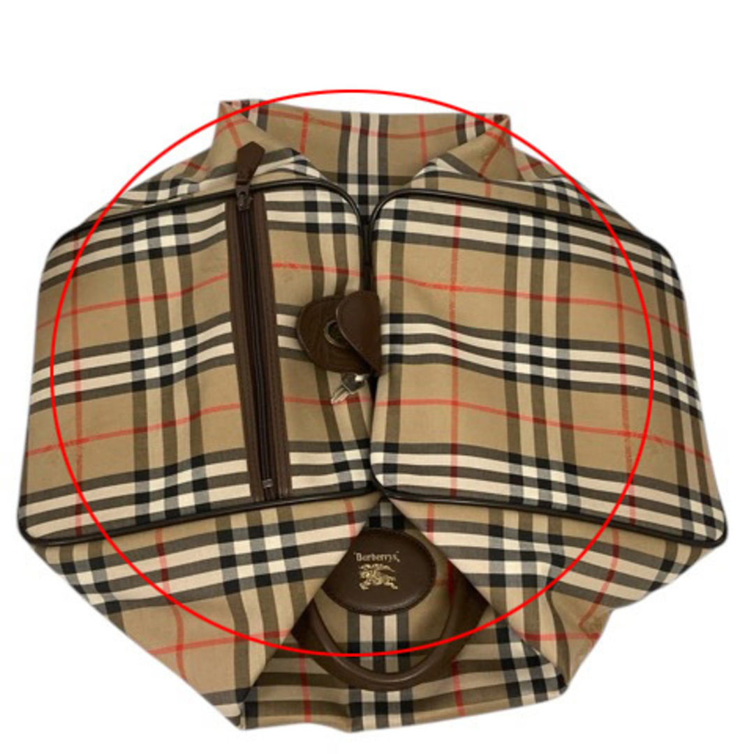 バーバリーズ ボストンバッグ ノバチェック シャドーホース ブラウン