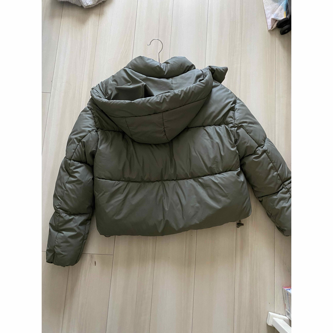 ZARA - ZARA オリーブグリーン フード付きダウンジャケットの通販 by