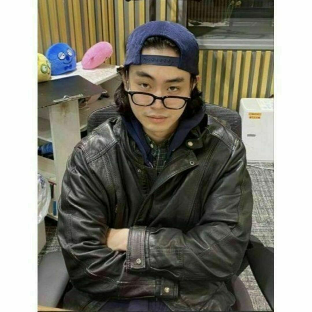 古着 レザーコート 菅田将暉 牛革 カーコート 革ジャン カウレザー 黒