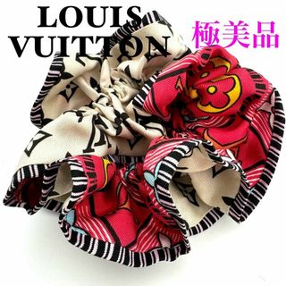 美品 ☆ルイヴィトン☆ シュシュ ゲームオン モノグラム シルク ピンク