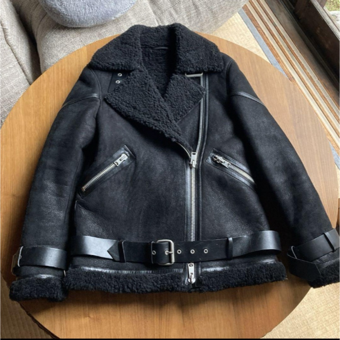 All Saints - オールセインツall saints ムートン ライダース 黒