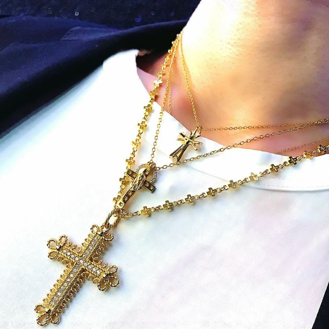 Justin Davis - 定価6.4万☆Justin Davis クロスネックレス（ゴールド