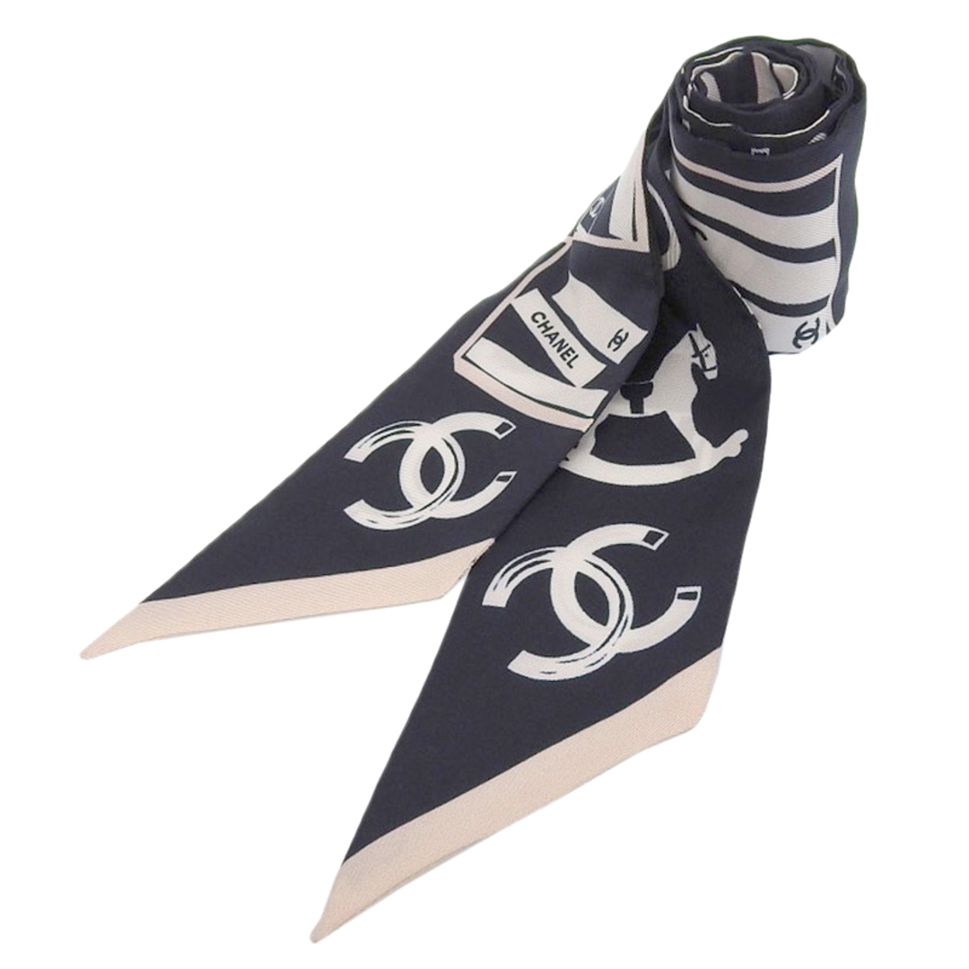 CHANEL - シャネル CHANEL ツイリー ココマーク スカーフ シルク