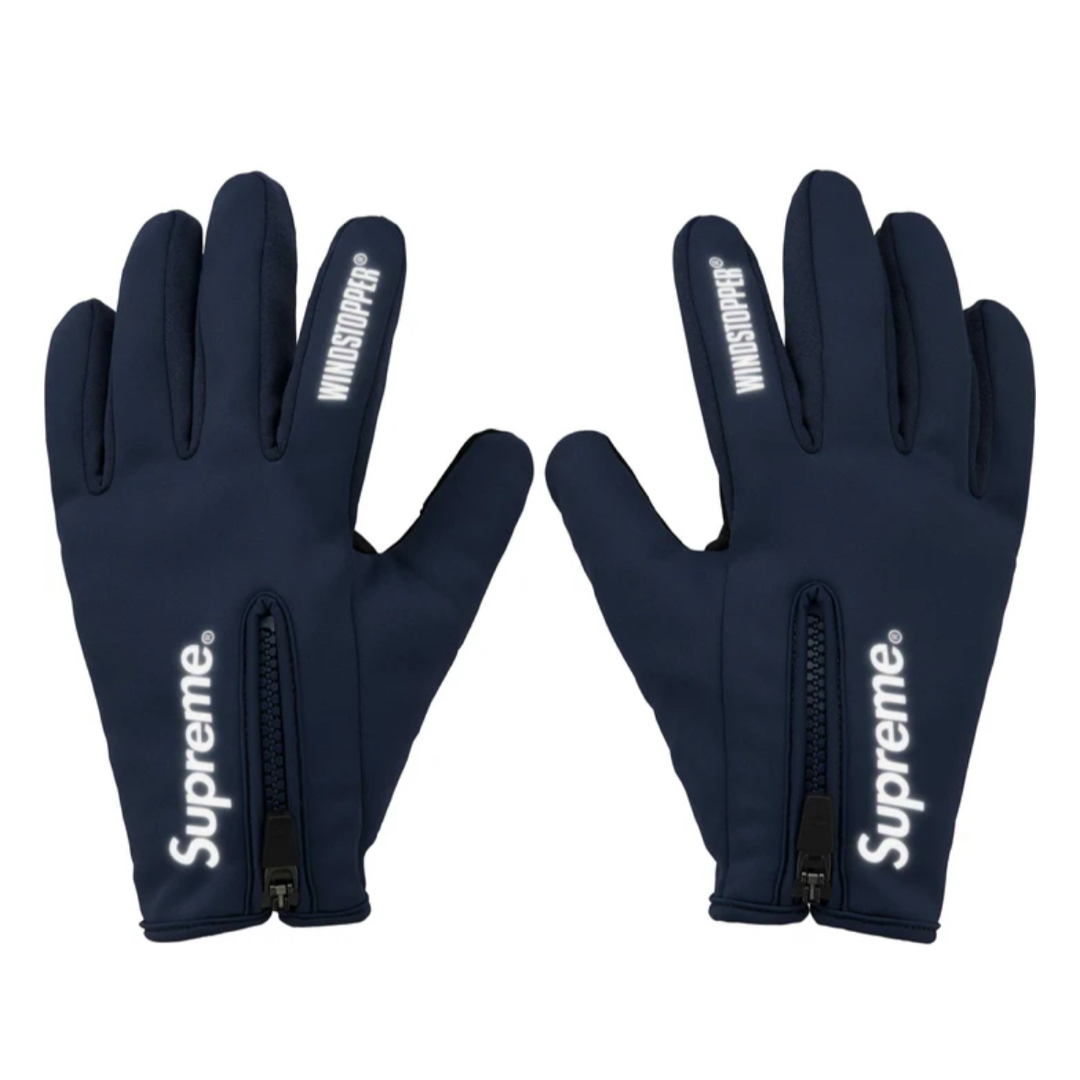 Supreme - Supreme WINDSTOPPER Zip Gloves Navy Lサイズの通販 by