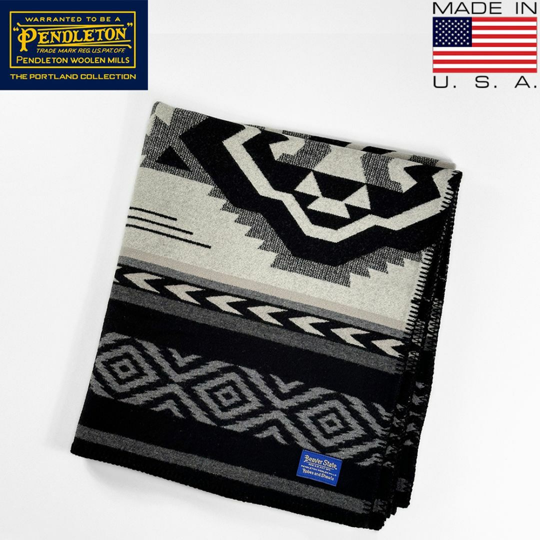 PENDLETON - 極上 USA製 PENDLETON ウール ブランケット ネイティブ柄