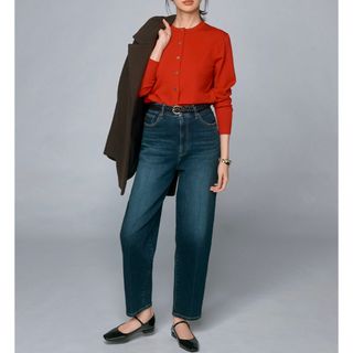 PLST - PLUSSTYLE カーブジーンズ ブルー Mの通販 by yuuka｜プラステ