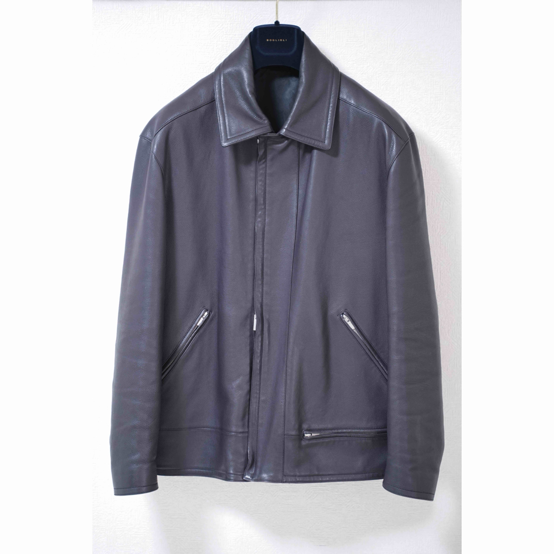 HERMES - HERMÈS エルメス レザーブルゾン 52 カーフ ジャケット