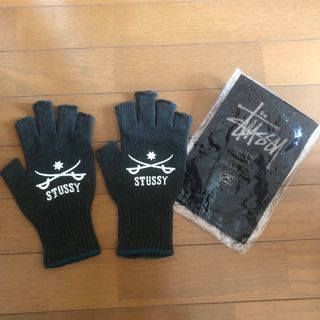 STUSSY - 未使用 ステューシー STUSSY 手袋 ロゴ 指先無し フィンガー