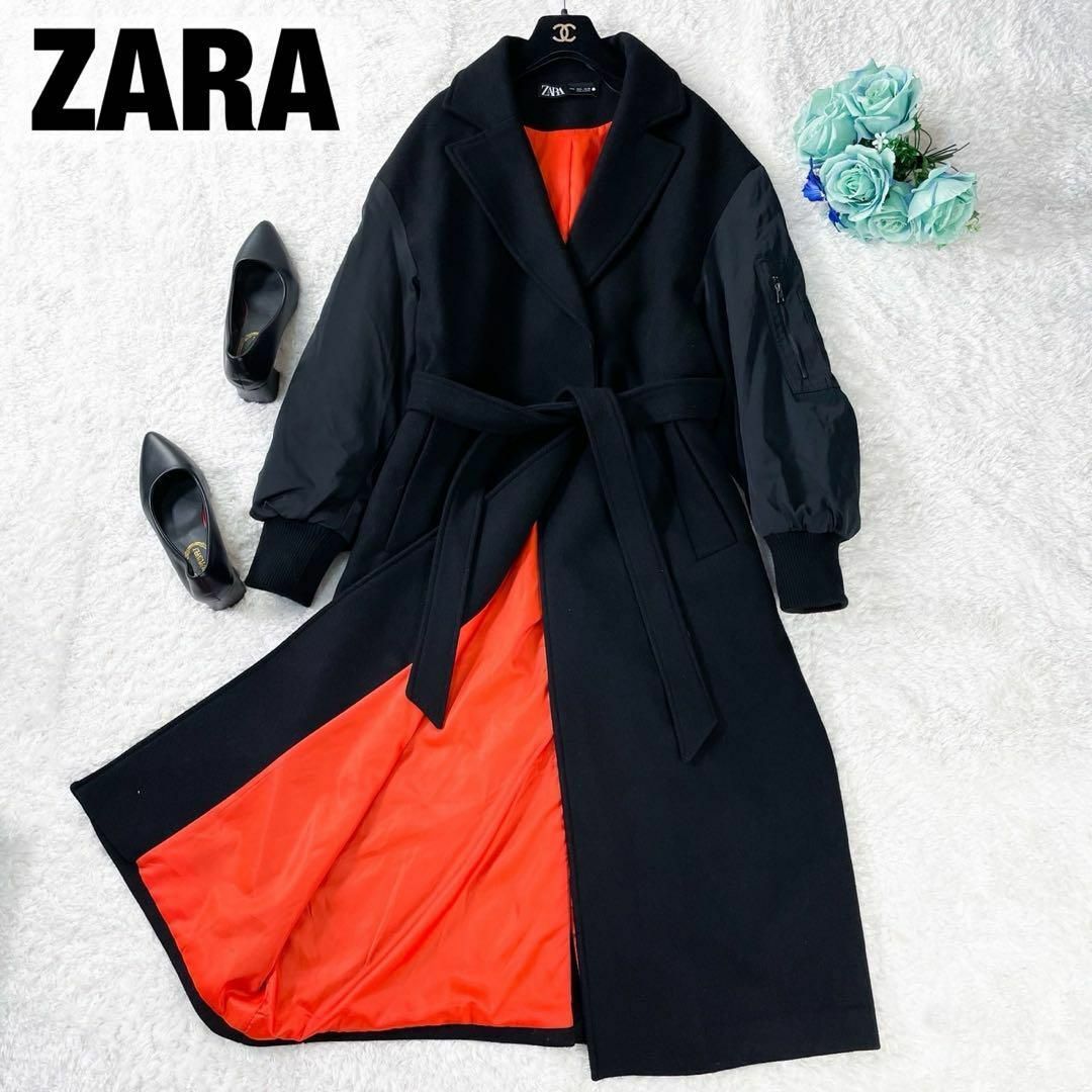 ZARA - 極美品 希少XL ZARA ザラ マッチングボンバーコート MA-1
