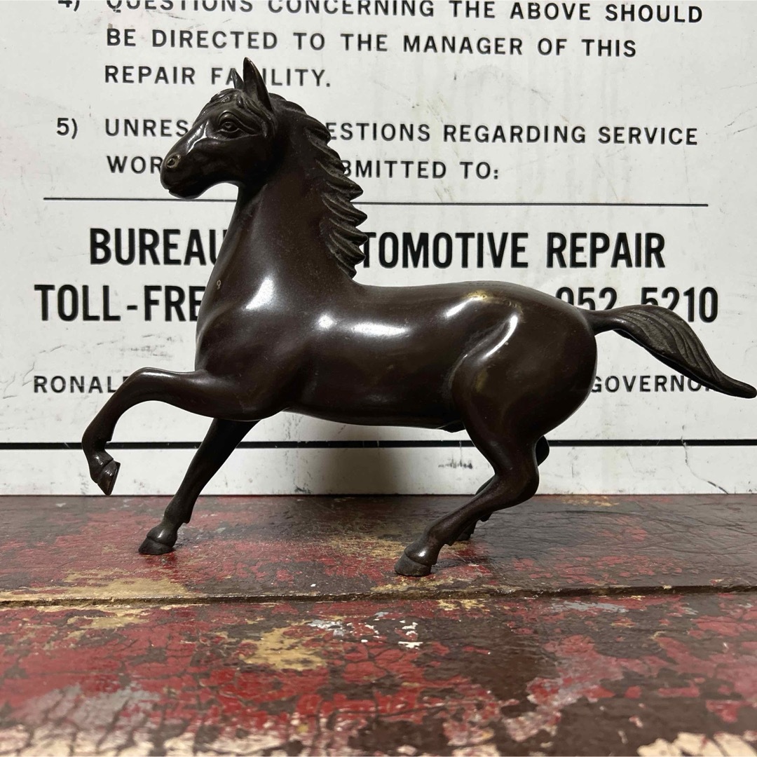 ヴィンテージ 馬 ブロンズ像 銅像 インテリア 置物 金属製 金属工芸