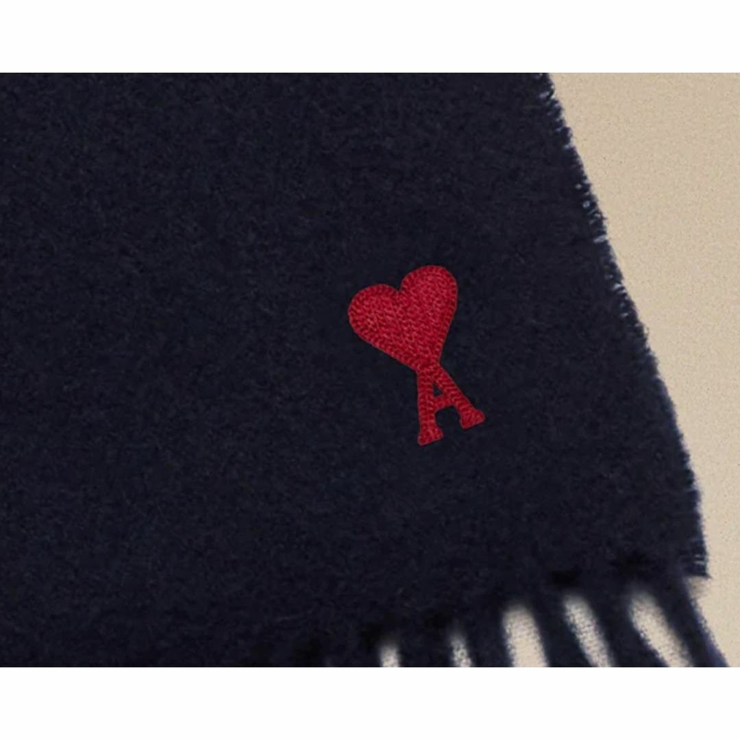 ami - 【新品】AMI PARIS アミ パリス クラシックマフラー ネイビーの