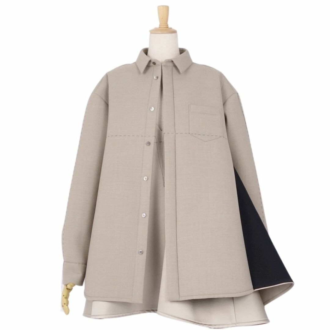 sacai - 極美品 サカイ Sacai シャツ 2023 Suiting Bonding Shirt 23