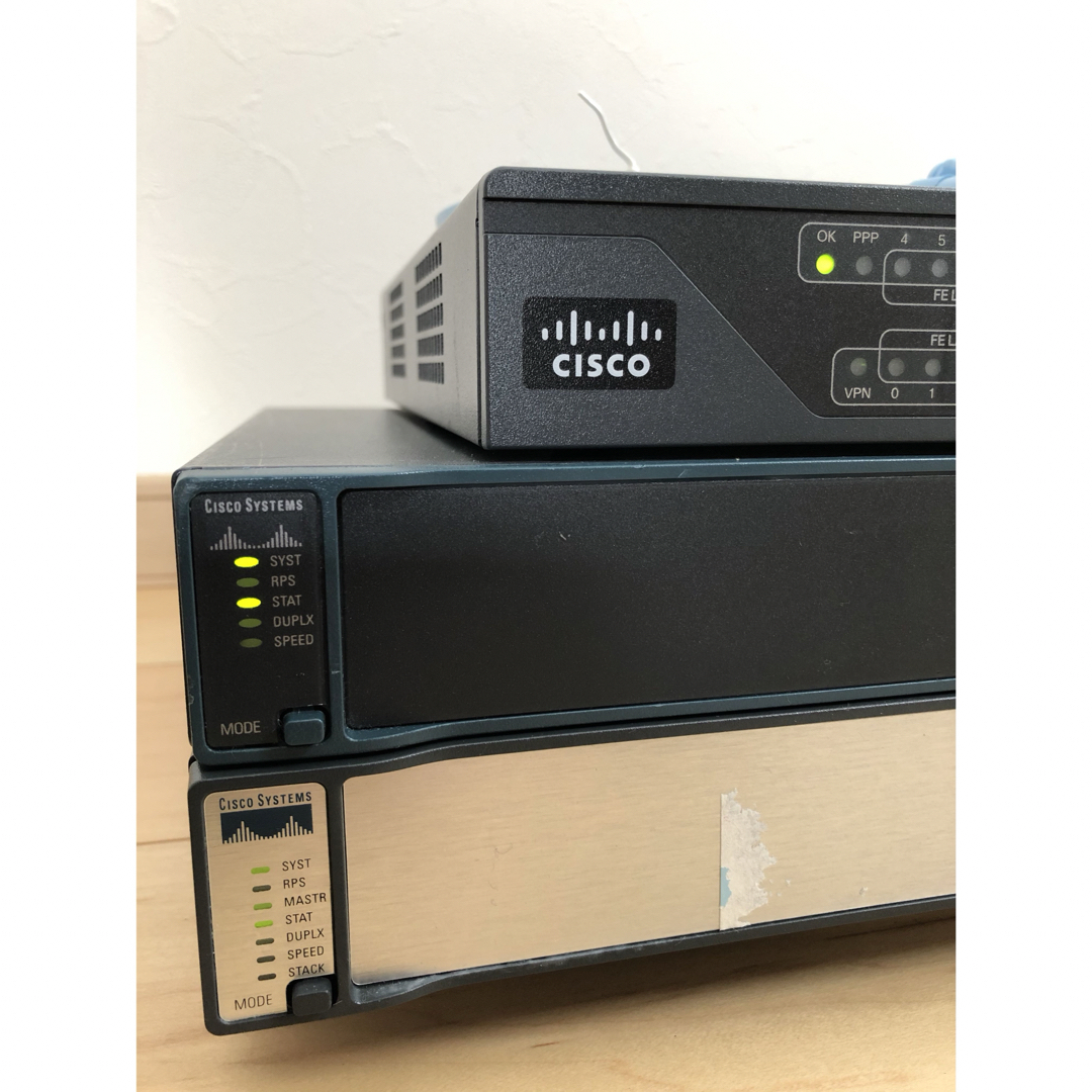 CCNA、CCNP】静音セット ルータ、Cisco L3、L2スイッチ2960 CCNA、CCNP