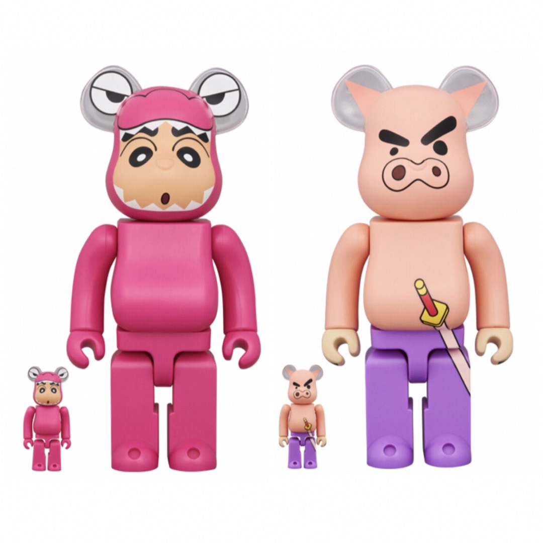 MEDICOM TOY - BE@RBRICK ワニ山さんしんちゃん & ぶりぶりざえもん