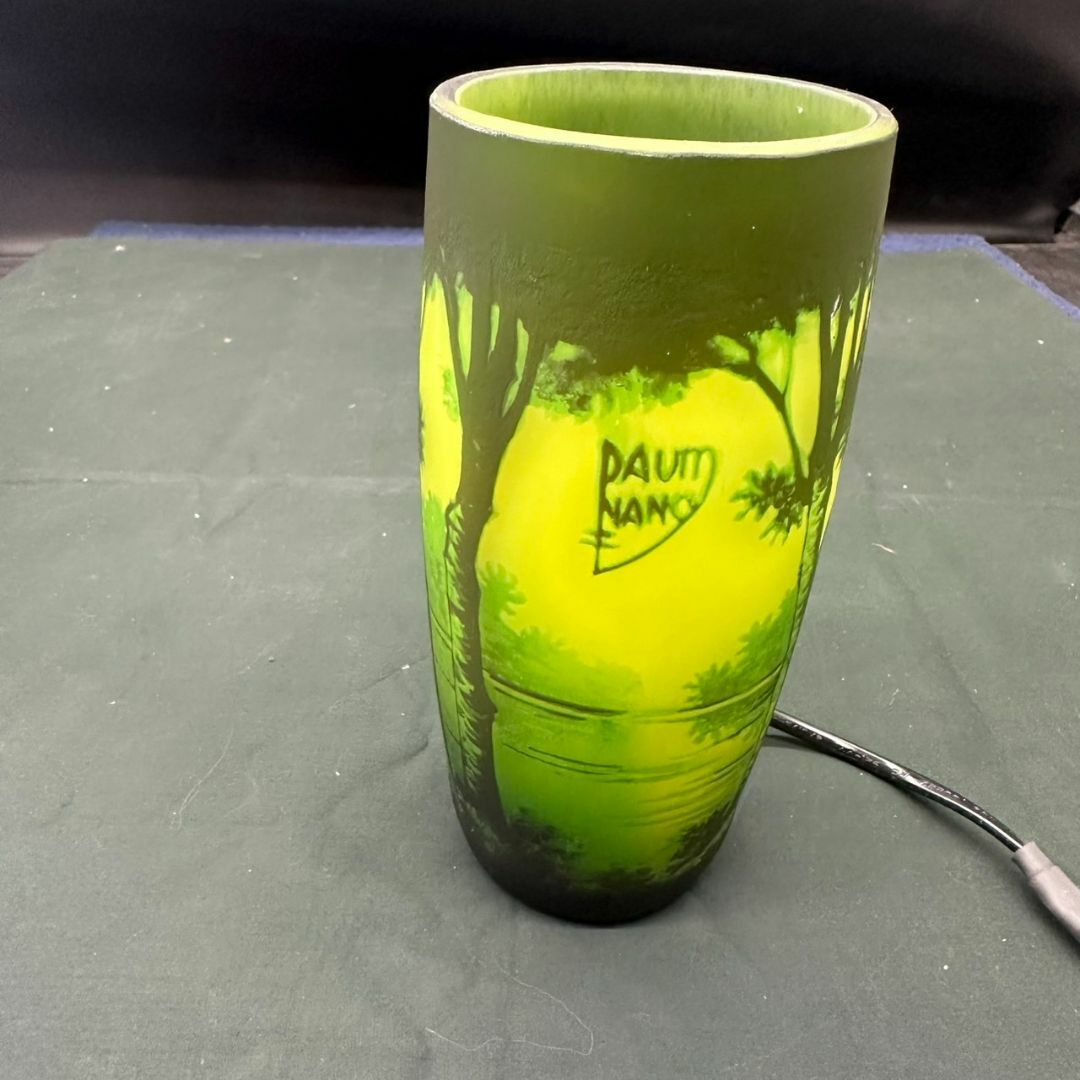 ドームナンシー 筒型 卓上証明 高さ17.5cm 被せガラス アンテルカ