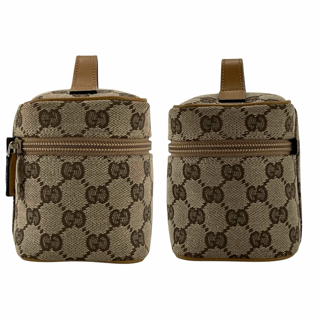 GUCCI - タグ付 未使用品 グッチ バニティバッグ GGキャンバス 化粧