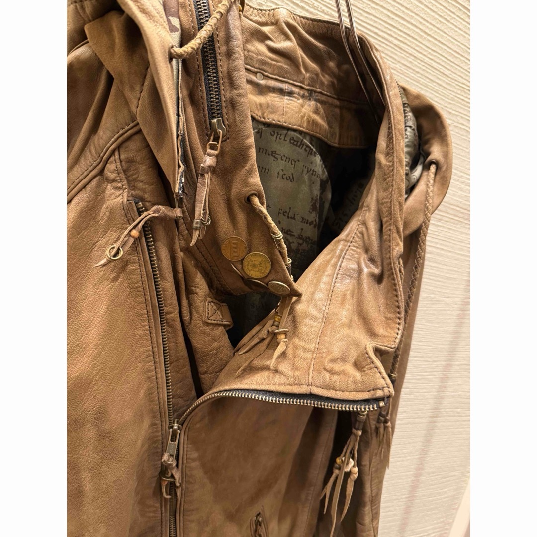 14th Addiction - 00s 14th addiction leather hoodie jacketの通販 by