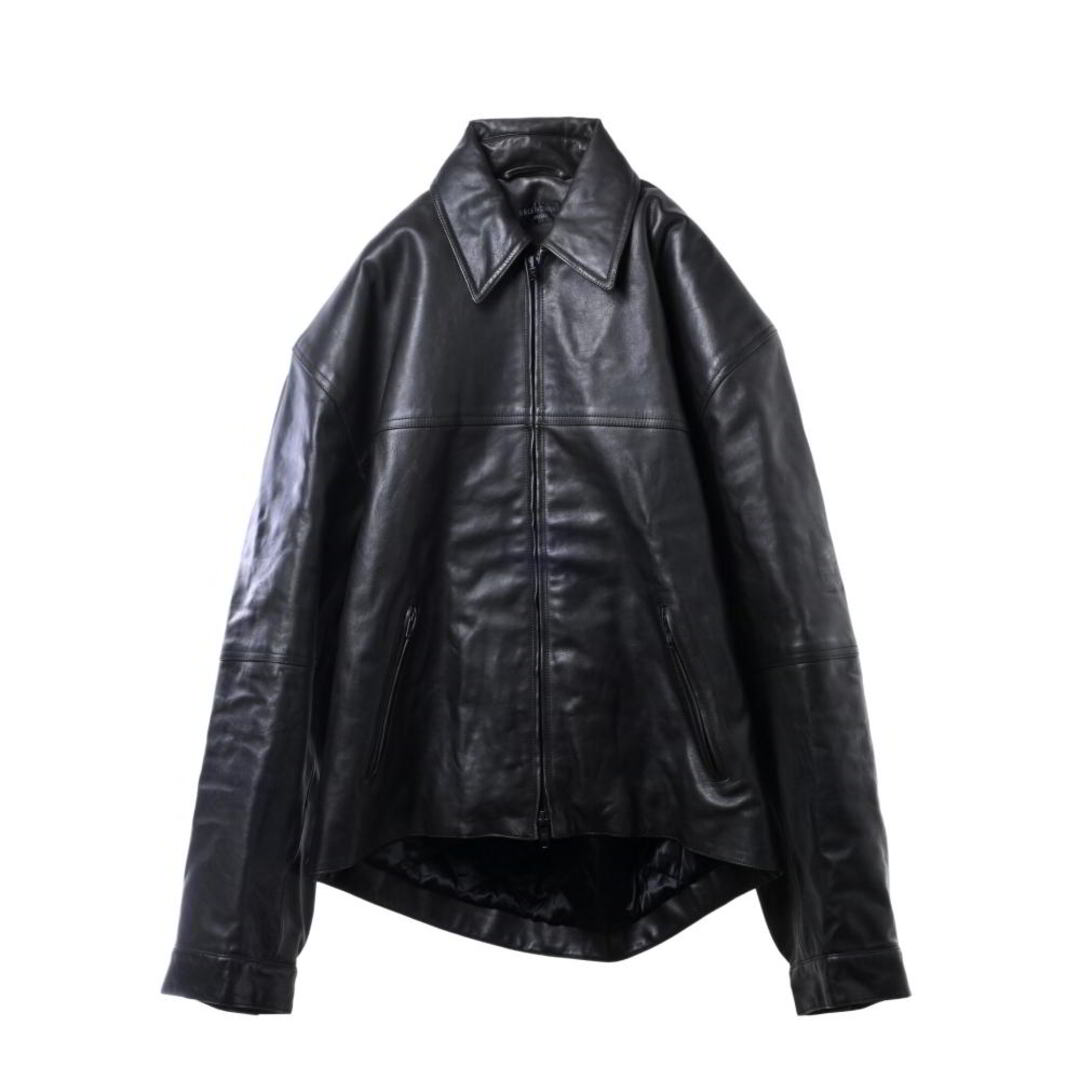BALENCIAGA - BALENCIAGA コクーン キック ジップ レザージャケットの