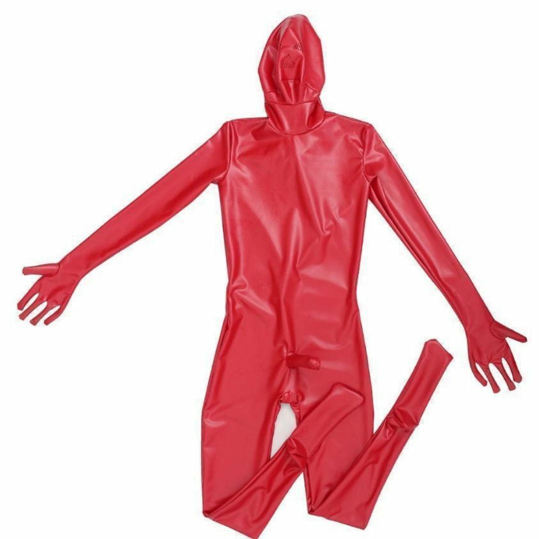 XL♡ラテックス ラバースーツ 全身タイツ コスプレ 手袋ソックスマスク