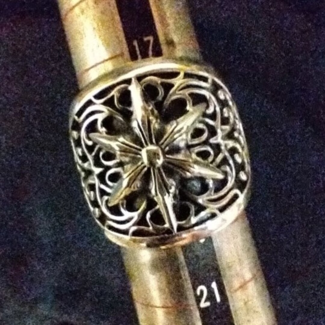 新品 約19.5号~20号 クラシックオーバルスターリング シルバー925