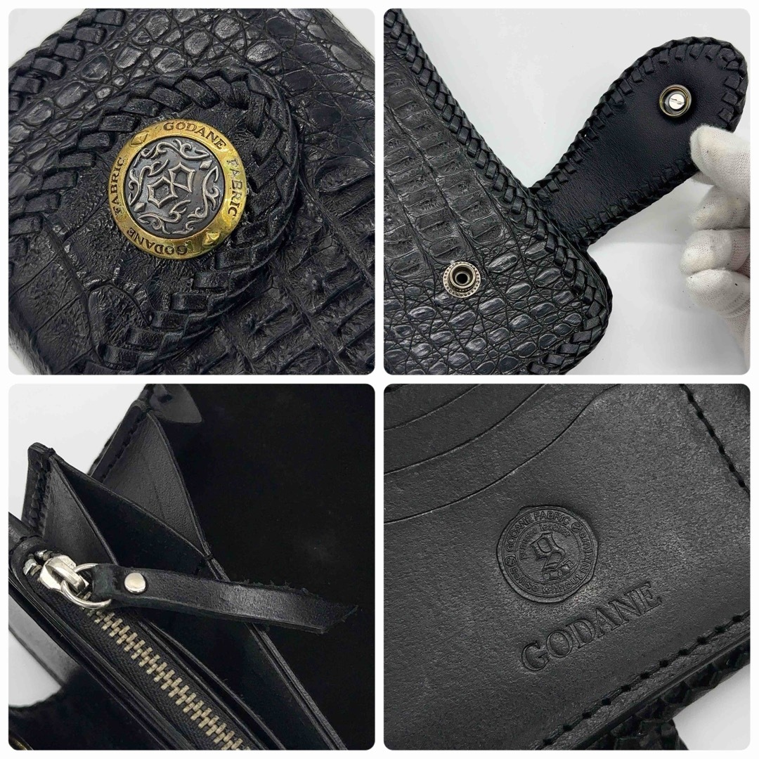 GODANE - 【希少+美品】GODANE ゴダン クロコダイル バイカーズ