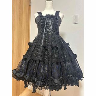 h.naoto - ク5 h.naoto 鳥かごワンピース 青薔薇 ジャンパースカート