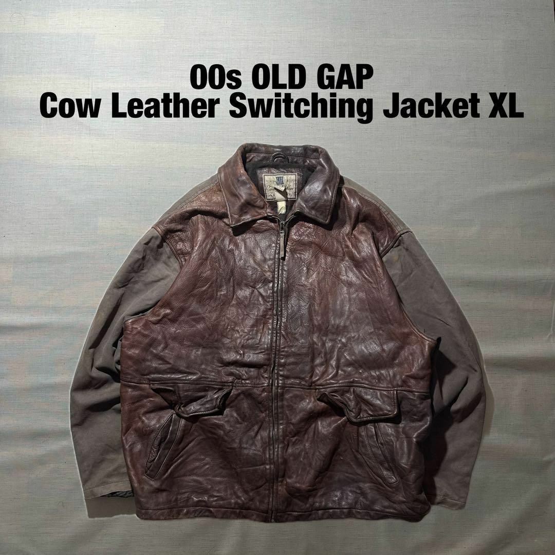 GAP - 00s OLDGAP オールドギャップ 牛革 本革 レザー切り替え