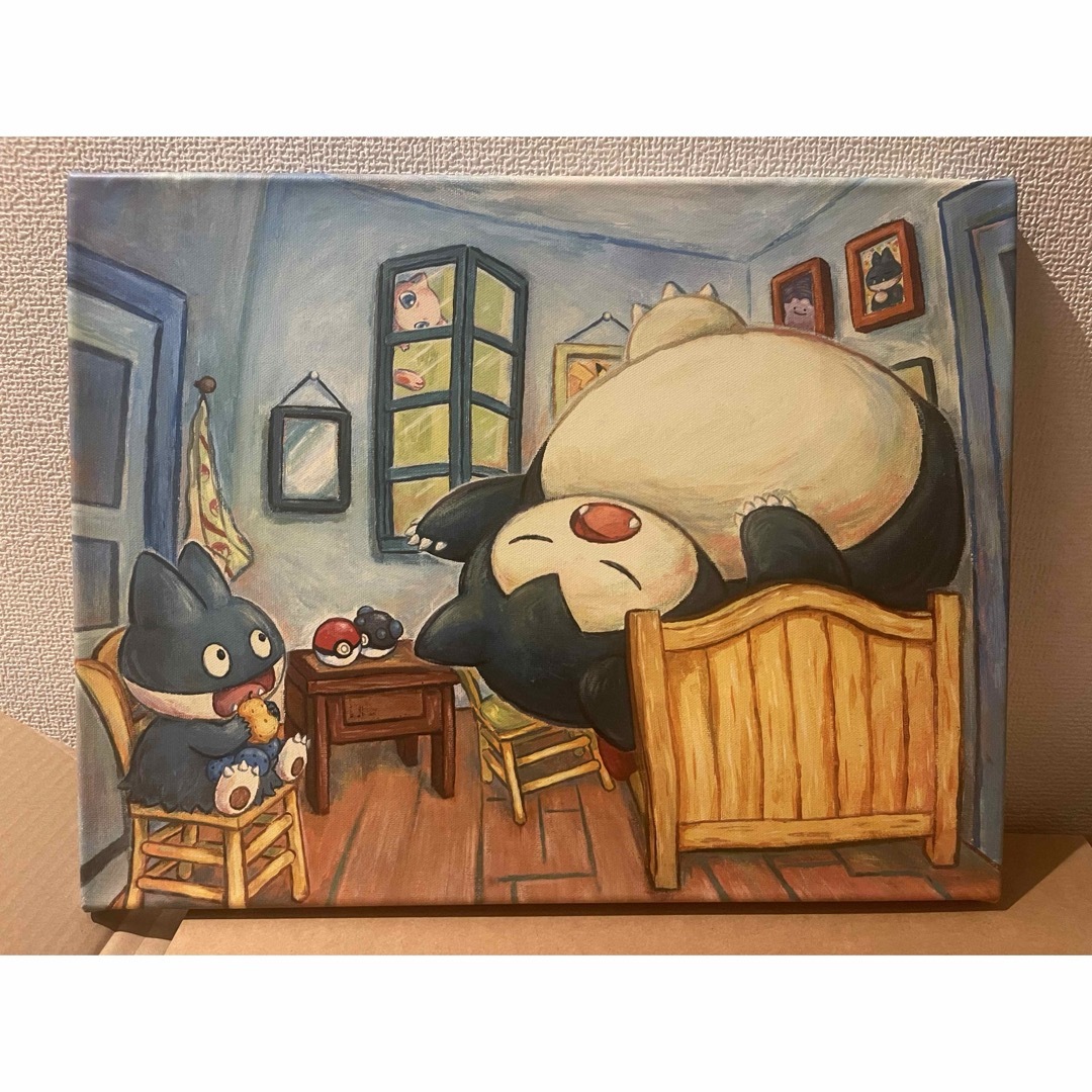 dibond 証明書付 Mサイズ】ゴッホ美術館 カビゴン・ゴンベ・ミュウ